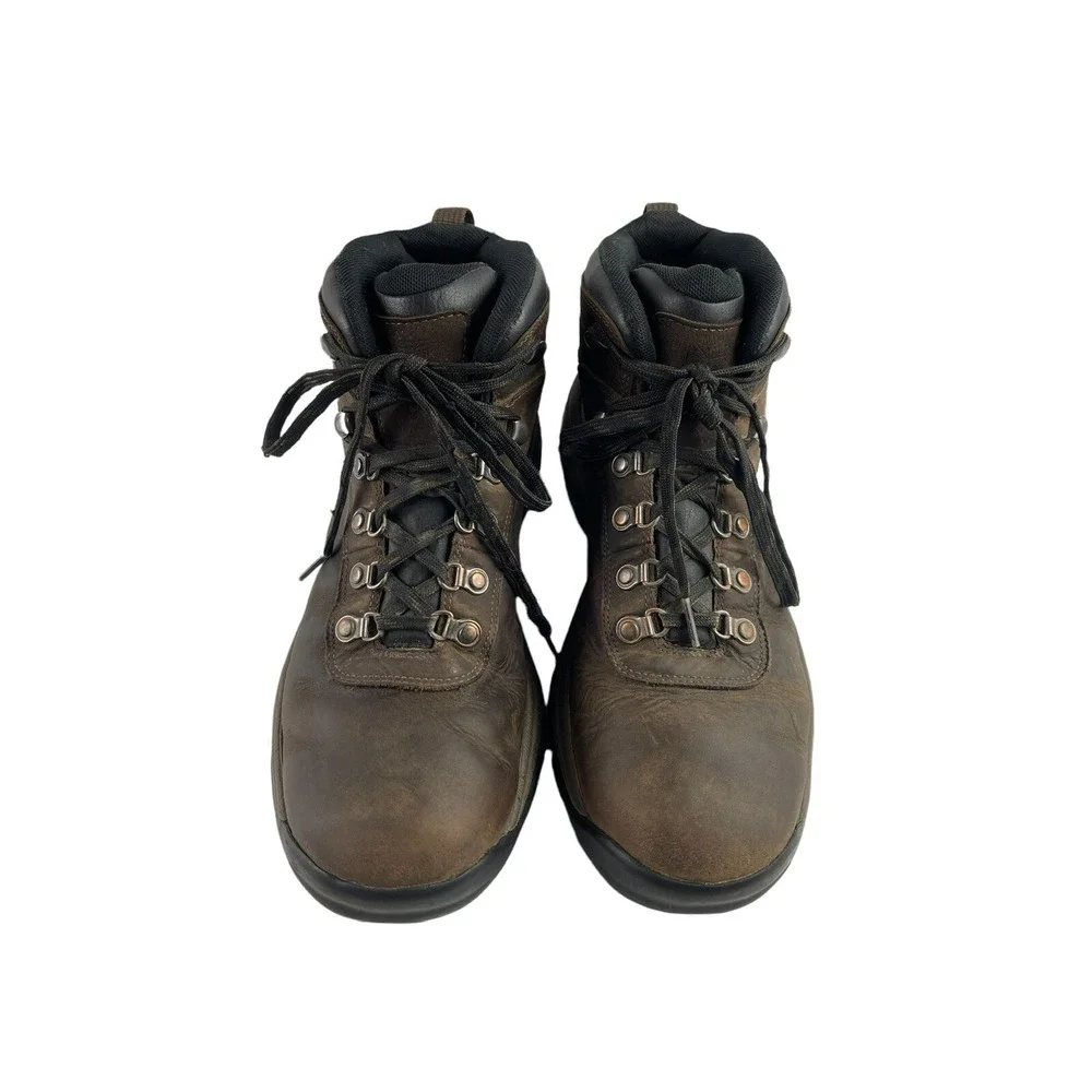 Timberland Flume Hiking Boots Mens 10.5 M Brown Leather Waterproof Mid Ankle
